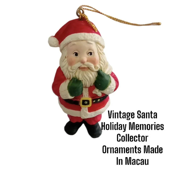 Bundle of 4 Vintage Christmas Santa Ornaments - Picture 7 of 7